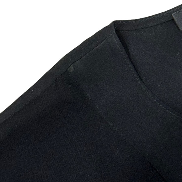 Judith & Charles Black Silk Pullover Blouse With Sheer Sleeves Size 8 - Picture 9 of 9